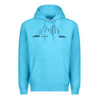 Ocean Blue pittsburgh skyline city Premium Hoodie - artisFamous