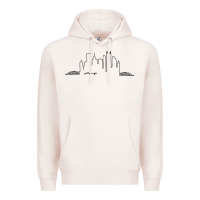 Pale Pink pittsburgh skyline city Premium Hoodie - artisFamous