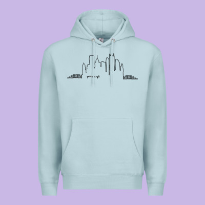 Pittsburgh Skyline City Premium Hoodie Designed By Artisfamous