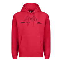 Cardinal pittsburgh skyline city Premium Hoodie - artisFamous