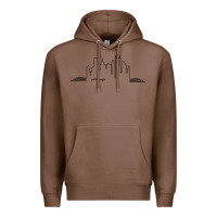 Chestnut pittsburgh skyline city Premium Hoodie - artisFamous