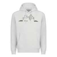 Dove Grey pittsburgh skyline city Premium Hoodie - artisFamous