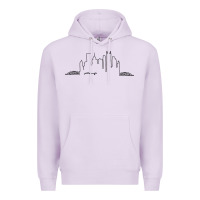Lilac pittsburgh skyline city Premium Hoodie - artisFamous