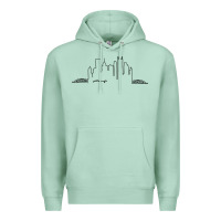 Seafoam pittsburgh skyline city Premium Hoodie - artisFamous