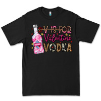 Black V is For Valentine Vodka Premium Tee - CowhideDigitalArt