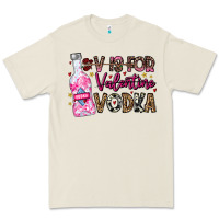 Bone V is For Valentine Vodka Premium Tee - CowhideDigitalArt