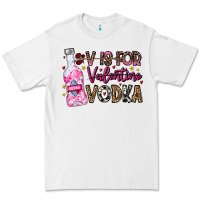 White V is For Valentine Vodka Premium Tee - CowhideDigitalArt