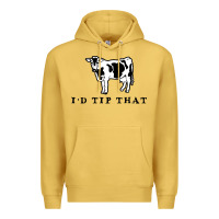 Antique Gold i'd tip that funny cow tipping design Premium Hoodie - artisFamous