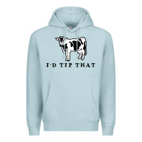 Blue Mist i'd tip that funny cow tipping design Premium Hoodie - artisFamous
