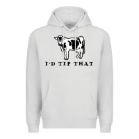 Dove Grey i'd tip that funny cow tipping design Premium Hoodie - artisFamous