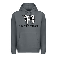 Rock i'd tip that funny cow tipping design Premium Hoodie - artisFamous