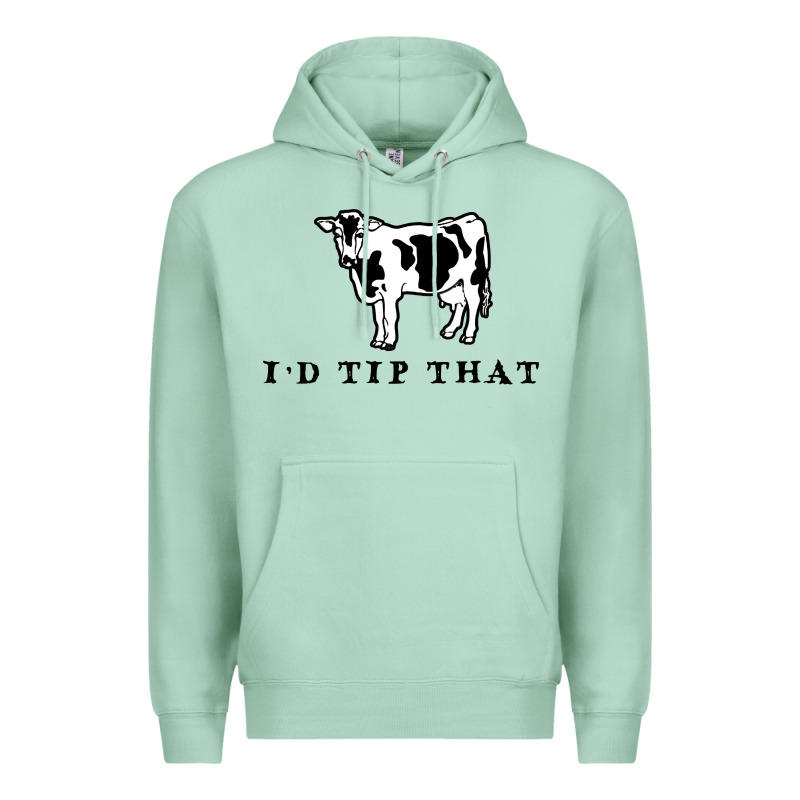 I'd Tip That Funny Cow Tipping Design Premium Hoodie by artisFamous | Teevron