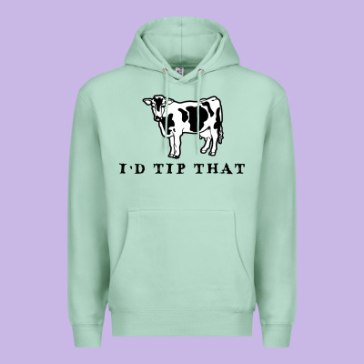 I'd Tip That Funny Cow Tipping Design Premium Hoodie Designed By Artisfamous