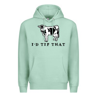 Seafoam i'd tip that funny cow tipping design Premium Hoodie - artisFamous