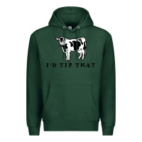 Sports Green i'd tip that funny cow tipping design Premium Hoodie - artisFamous