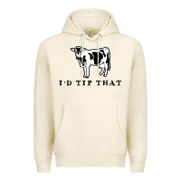 Tofu i'd tip that funny cow tipping design Premium Hoodie - artisFamous