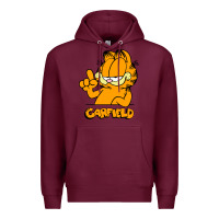 Burgundy Funny Garfild new vector design Premium Hoodie - artisFamous