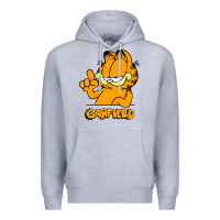 Heather Grey Funny Garfild new vector design Premium Hoodie - artisFamous
