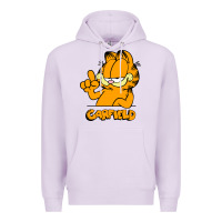 Lilac Funny Garfild new vector design Premium Hoodie - artisFamous