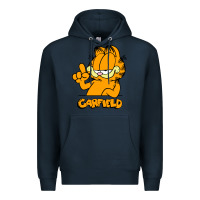 Navy Funny Garfild new vector design Premium Hoodie - artisFamous