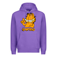 Purple Funny Garfild new vector design Premium Hoodie - artisFamous