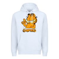 White Funny Garfild new vector design Premium Hoodie - artisFamous