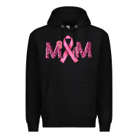 Black cancer ribbon mom Premium Hoodie - RanaPortraitStore