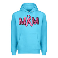 Ocean Blue cancer ribbon mom Premium Hoodie - RanaPortraitStore
