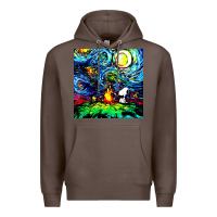 Coffee starry night print van gogh parody Premium Hoodie - artisFamous