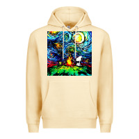 Pina Colada starry night print van gogh parody Premium Hoodie - artisFamous