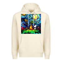 Sandshell starry night print van gogh parody Premium Hoodie - artisFamous
