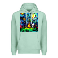 Seafoam starry night print van gogh parody Premium Hoodie - artisFamous