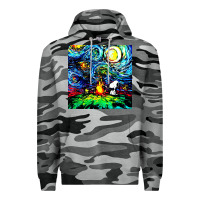 Slate Camo starry night print van gogh parody Premium Hoodie - artisFamous