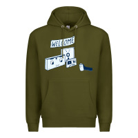 Army Green analog retirement Premium Hoodie - artisFamous