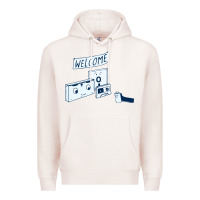 Pale Pink analog retirement Premium Hoodie - artisFamous