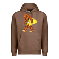 Chestnut bigfoot carrying taco Premium Hoodie - artisFamous