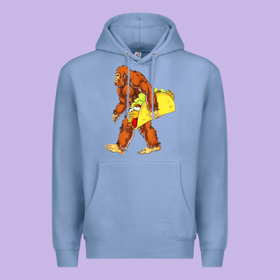 Bigfoot Carrying Taco Premium Hoodie Designed By Artisfamous