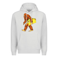 Dove Grey bigfoot carrying taco Premium Hoodie - artisFamous