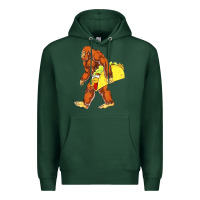 Sports Green bigfoot carrying taco Premium Hoodie - artisFamous