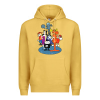 Antique Gold rocky & bullwinkle and friends Premium Hoodie - artisFamous