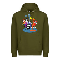 Army Green rocky & bullwinkle and friends Premium Hoodie - artisFamous
