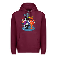 Burgundy rocky & bullwinkle and friends Premium Hoodie - artisFamous