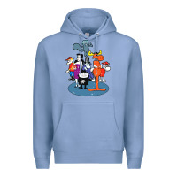 Colony Blue rocky & bullwinkle and friends Premium Hoodie - artisFamous