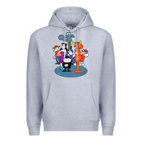 Heather Grey rocky & bullwinkle and friends Premium Hoodie - artisFamous