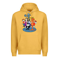 Mustard rocky & bullwinkle and friends Premium Hoodie - artisFamous