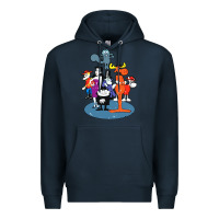 Navy rocky & bullwinkle and friends Premium Hoodie - artisFamous