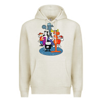 Oatmeal Heather rocky & bullwinkle and friends Premium Hoodie - artisFamous