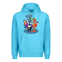 Ocean Blue rocky & bullwinkle and friends Premium Hoodie - artisFamous