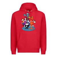 Red rocky & bullwinkle and friends Premium Hoodie - artisFamous