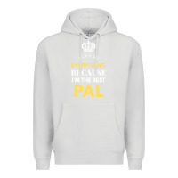 Dove Grey i'm the best pal Premium Hoodie - artisFamous